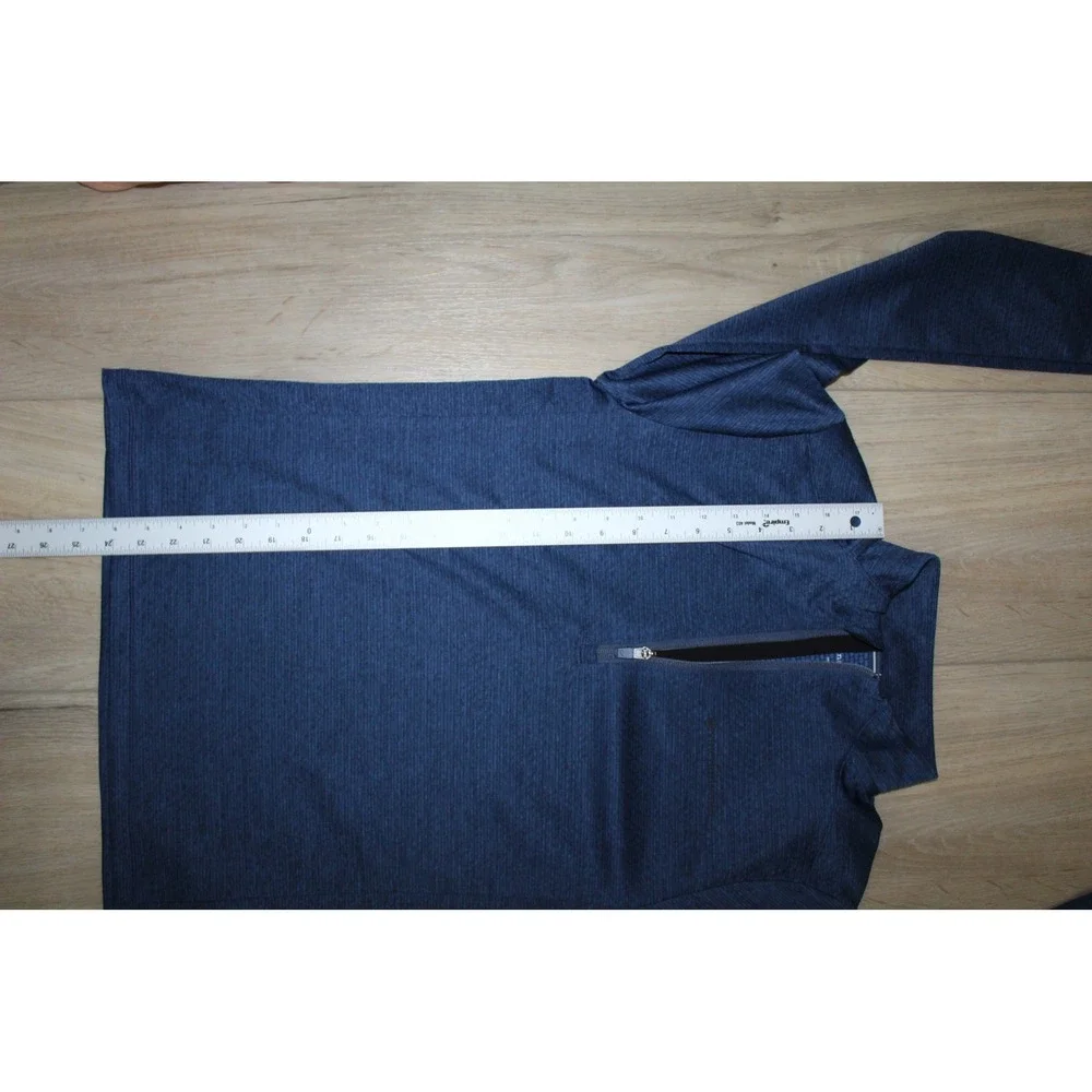 Vineyard Vines Sankaty Youth XL Navy Blue Heathered Quarter Zip Pullover Shirt